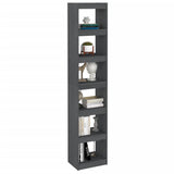 Book Cabinet/Room Divider Grey 40x30x199 cm Solid Pinewood 808155
