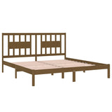 3104086 Bed Frame without Mattress Honey Brown Solid Wood 200x200 cm