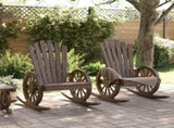 Rocking Adirondack Chairs 2 pcs Solid Wood Fir 3207120