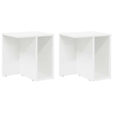 End Table 2 pcs White 37 x 32 x 40 cm Engineered Wood 891081