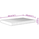 Foam Mattress Medium Soft 140x200 cm 373050