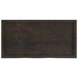 Table Top Dark Brown 100x50x cm Treated Solid Wood Oak 3156429