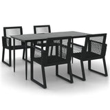Garden Dining Set Black 3156548