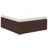 ZNTS 6 Piece Garden Lounge Set with Cushions Poly Rattan Brown 41268