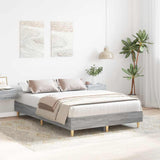 Bed Frame No Mattress Grey Sonoma 140x190 cm Engineered Wood 861062