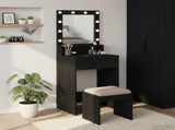 Dressing Table Black Oak 50 x 41 x 135 cm Engineered Wood 865119