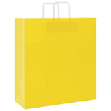 Paper Bags 250 pcs with Handles Yellow 45x17x48 cm 4102017