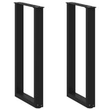 Console Table Legs U-Shaped 2 pcs Black 28x cm Steel 4013168