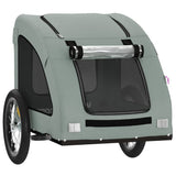 Pet Bike Trailer Grey Oxford Fabric and Iron 93958