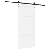 Sliding Door White 93 x 202 cm Solid Pine Wood 3333319
