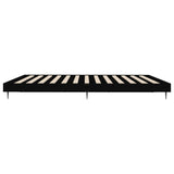 ZNTS Bed Frame without Mattress Black 120x200 cm Engineered Wood 832254
