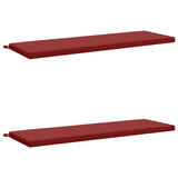2-Piece Bench Cushions SOEST 2 pcs 100% Polyester Wine Red 949485