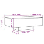 ZNTS Coffee Table Artisan Oak 85x55x31 cm Engineered Wood 856403