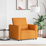 Pull out Sofa Bed Single Dark yellow 90 x 165 x 87 cm Fabric 42002693