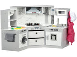 Toy Kitchen with Running Water, Lights, Sounds, Apron and Chef Hat, Water Dispenser, for Ages 3-6 T3398P348125