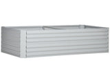 Raised Beds for Garden, Galvanised Steel Outdoor Planters with Multi-reinforced Rods, 180 x 90 x 59 T3398P313546