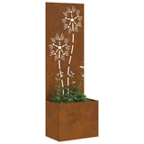 Garden Privacy Screen Rusty 50 x 32 x 150 cm Weathering steel 876440