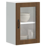 Kitchen Wall Cabinet with Glass Door Porto Brown Oak 854014
