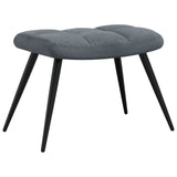 Relaxing chair with Footstool Dark Grey Velvet 42022448