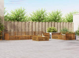 Outdoor Sofa Set 7 pcs Natural Solid Acacia Wood 3373054