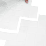 Herringbone Tile 20 pcs White 30 x 30 cm Polyurethane and PET 42046184