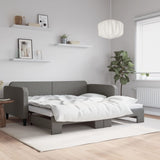 Daybed with Trundle without Mattress Dark Grey 90x190 cm Single 3196886