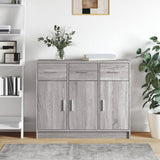 Sideboard Grey Sonoma 91x28x75 cm Engineered Wood 823014
