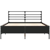 Bed Frame Black Engineered wood, metal, plywood Double Bed Frame 3280037