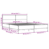 Bed Frame without Mattress Black 140x200 cm 3279997