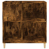 Record Cabinet Smoked Oak 84.5x38x89 cm Engineered Wood 831994