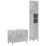 2 Piece Bathroom Cabinet Set DELFT Concrete Grey 3417543
