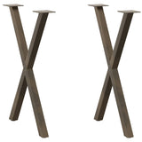 Dining Table Legs X-Shaped 2 pcs Natural Steel 57x cm Steel 4012915