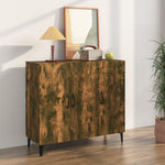 ZNTS Sideboard Smoked Oak 90x34x80 cm Engineered Wood 817462