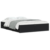 Bed Frame with Drawers without Mattress Black 140x200 cm 3207274