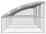 Dog Kennel 3 pcs Silver 6 x 2 x 2 m Galvanised steel 3368326