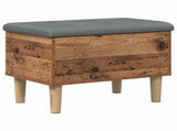 Storage Bench with Cushion Oak Wood 62 x 42 x 46 cm 8017733