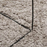 Shaggy Rug PAMPLONA High Pile Modern Beige 140x200 cm 375213