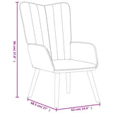 Relaxing Chair Brown Velvet 327663