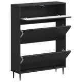 Shoe Cabinet ZWOLLE 78 x 24 x 103 cm Engineered Wood Black 896436