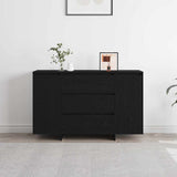 Sideboard Black Oak 120 x 41 x 75 cm Engineered Wood 3333915
