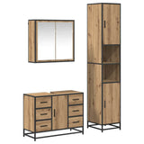 Bathroom Furniture Set 3 pcs Artisan Oak Engineered Wood 3402561