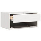 Bedside Table White 50 x 32.5 x 24 cm Solid pine wood 873477