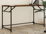 Desk Smoked Oak 100x45x76 cm Engineered Wood and Powder-coated Steel 842268