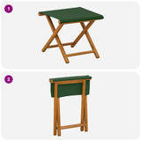 Deck Chair 2 pcs Solid Eucalyptus Wood Green 42024897
