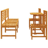 Garden Bistro Set 5 pcs Brown Solid Acacia Wood 3328698