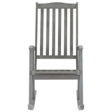 Rocking Chair Grey Solid Acacia Wood Standard Durable 311845