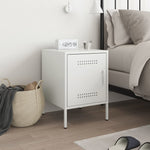 ZNTS Bedside Cabinet White 36x39x50.5 cm Steel 842920