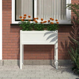 Planter White 78x40x81 cm Solid Wood Pine 822133