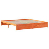Bed Frame with Storage Headboard with Headboard 2 pcs Wax Brown 3422731
