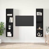 TV Cabinet Set 4 pcs Black Oak 37 x 37 x 72 cm Engineered Wood 3393562